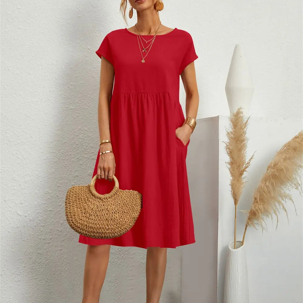 Sage – Vestido informal con bolsillos