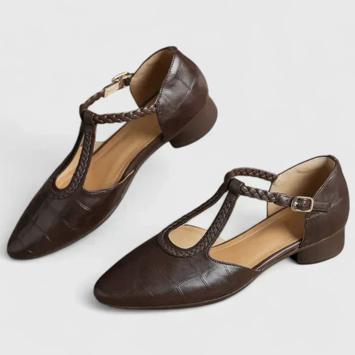 Selma | Sandalias de Cuero con Tira Trenzada
