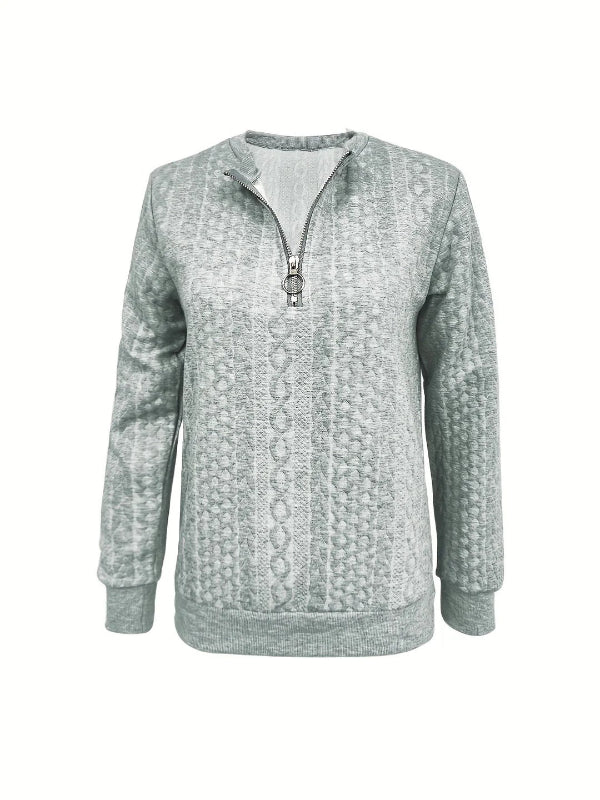 Luciana | Top elegante de primavera para mujer con media cremallera