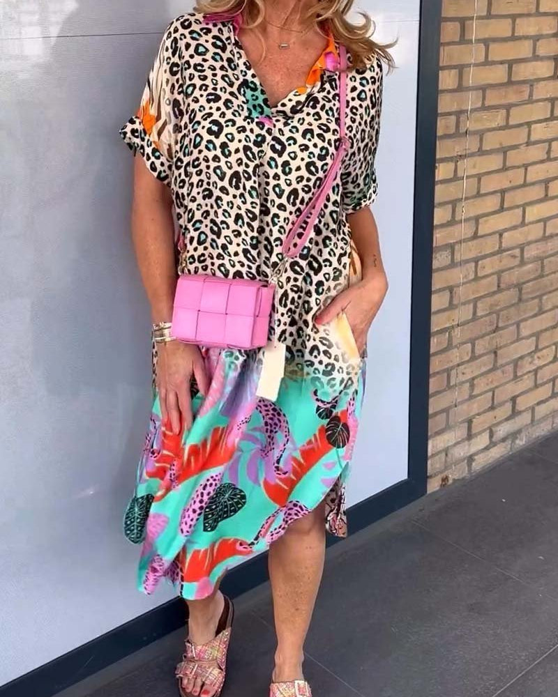 NEVE - VESTIDO CASUAL CON ESTAMPADO DE LEOPARDO