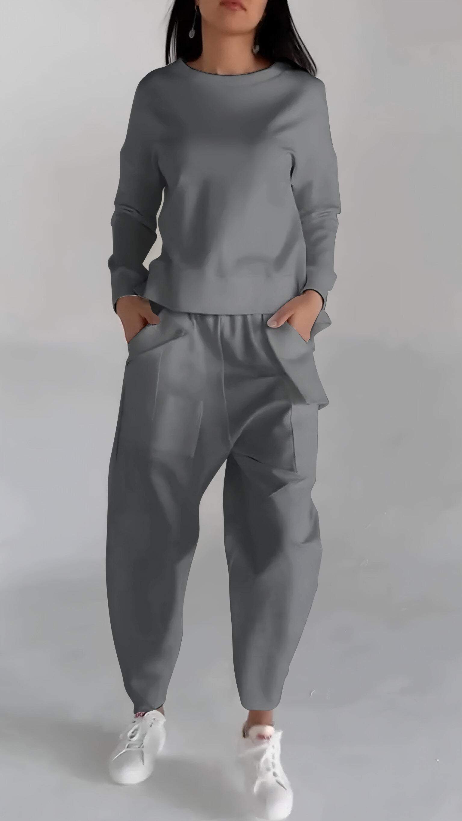 Lotte | Conjunto de Dos Piezas con Cuello Redondo y Mangas Largas