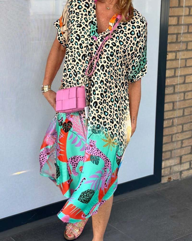 NEVE - VESTIDO CASUAL CON ESTAMPADO DE LEOPARDO