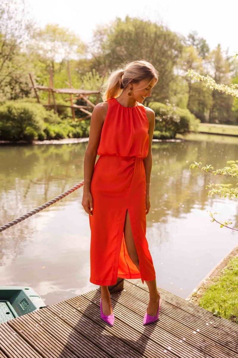 Lisa | Vestido Elegante Sin Mangas con Abertura
