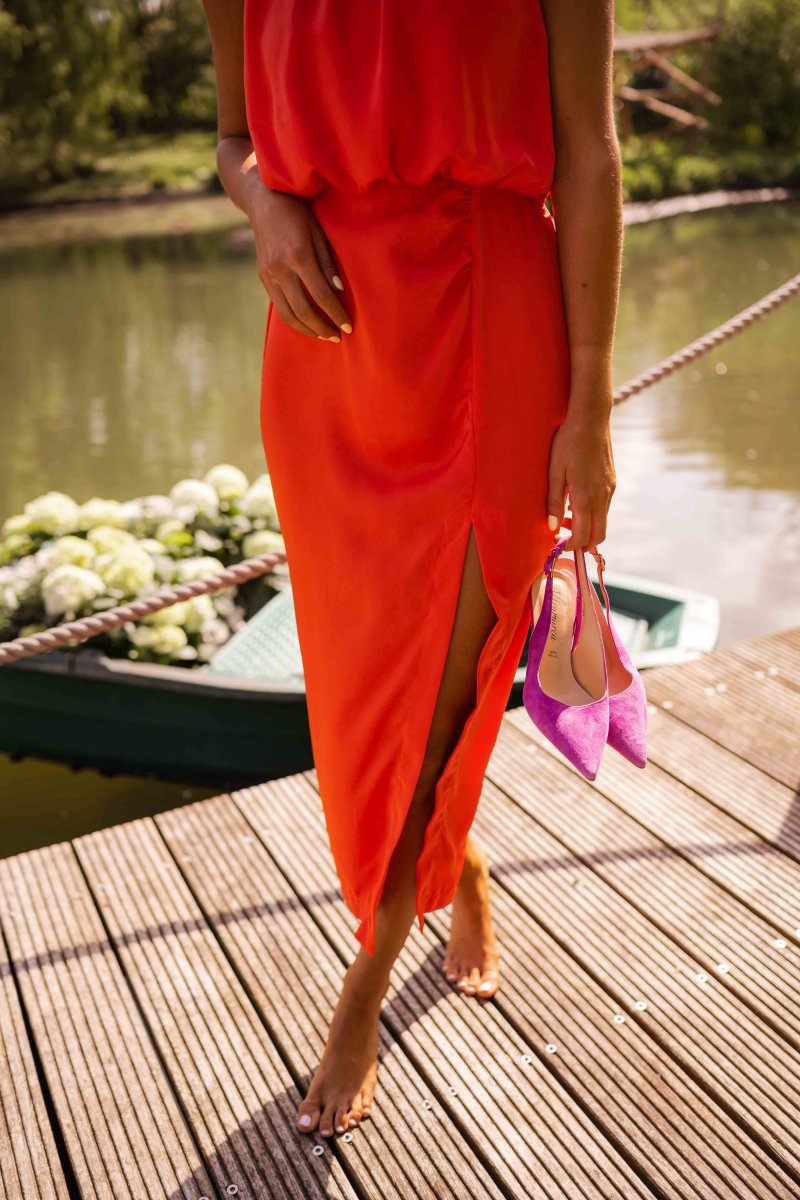Lisa | Vestido Elegante Sin Mangas con Abertura