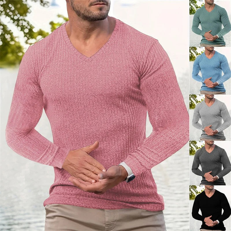 ETHAN – SUÉTER RIBETEADO DE AJUSTE MODERNO