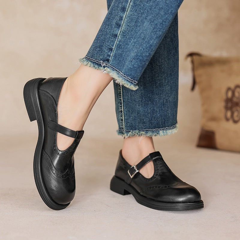 Velda™ - Elegantes Mary Janes de cuero
