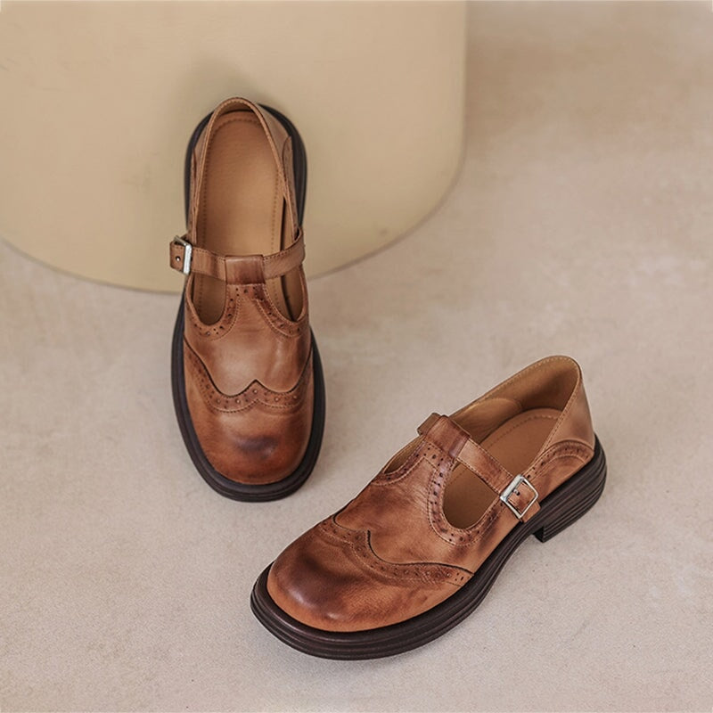 Velda™ - Elegantes Mary Janes de cuero