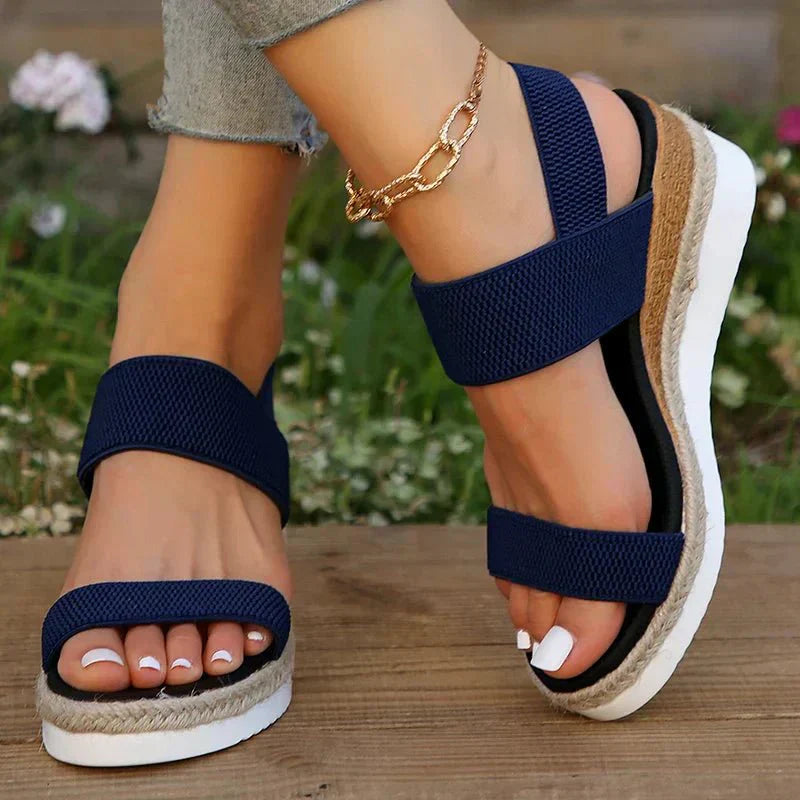 Virela | Sandalias de plataforma para mujer con tiras anchas acolchadas | Confort