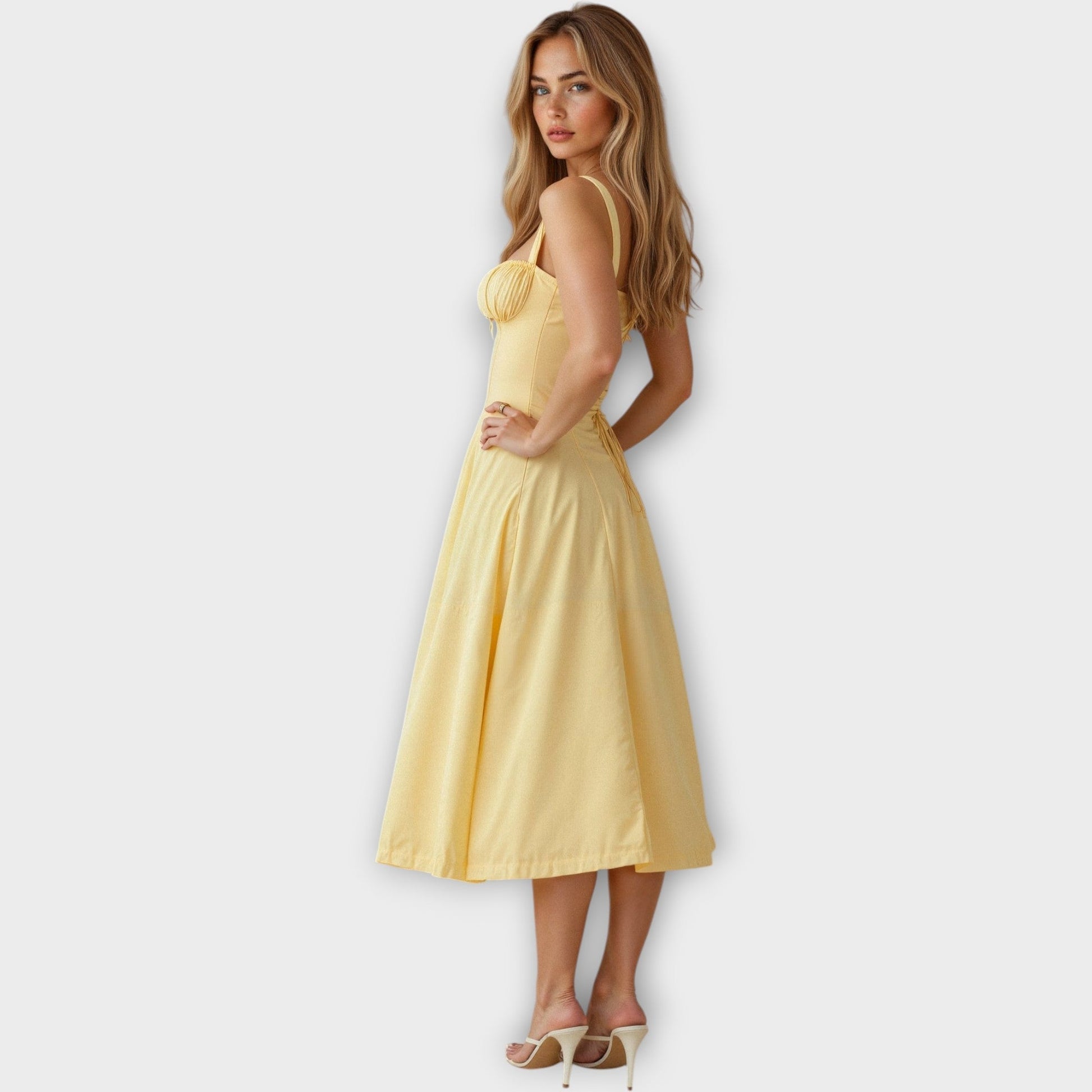 Vestido Midi con Corsé
