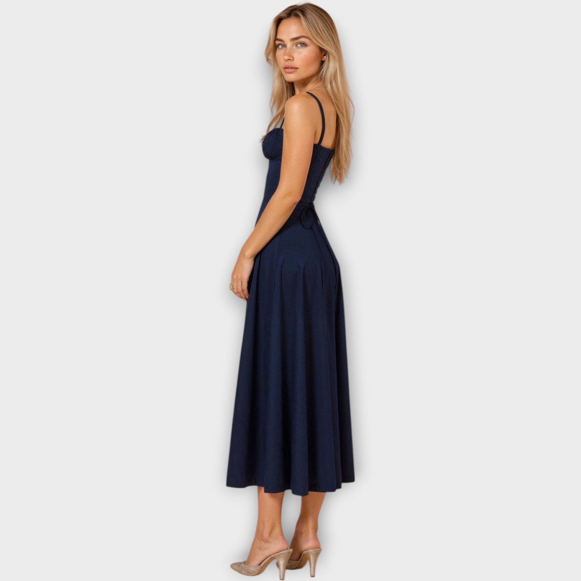 Vestido Midi con Corsé