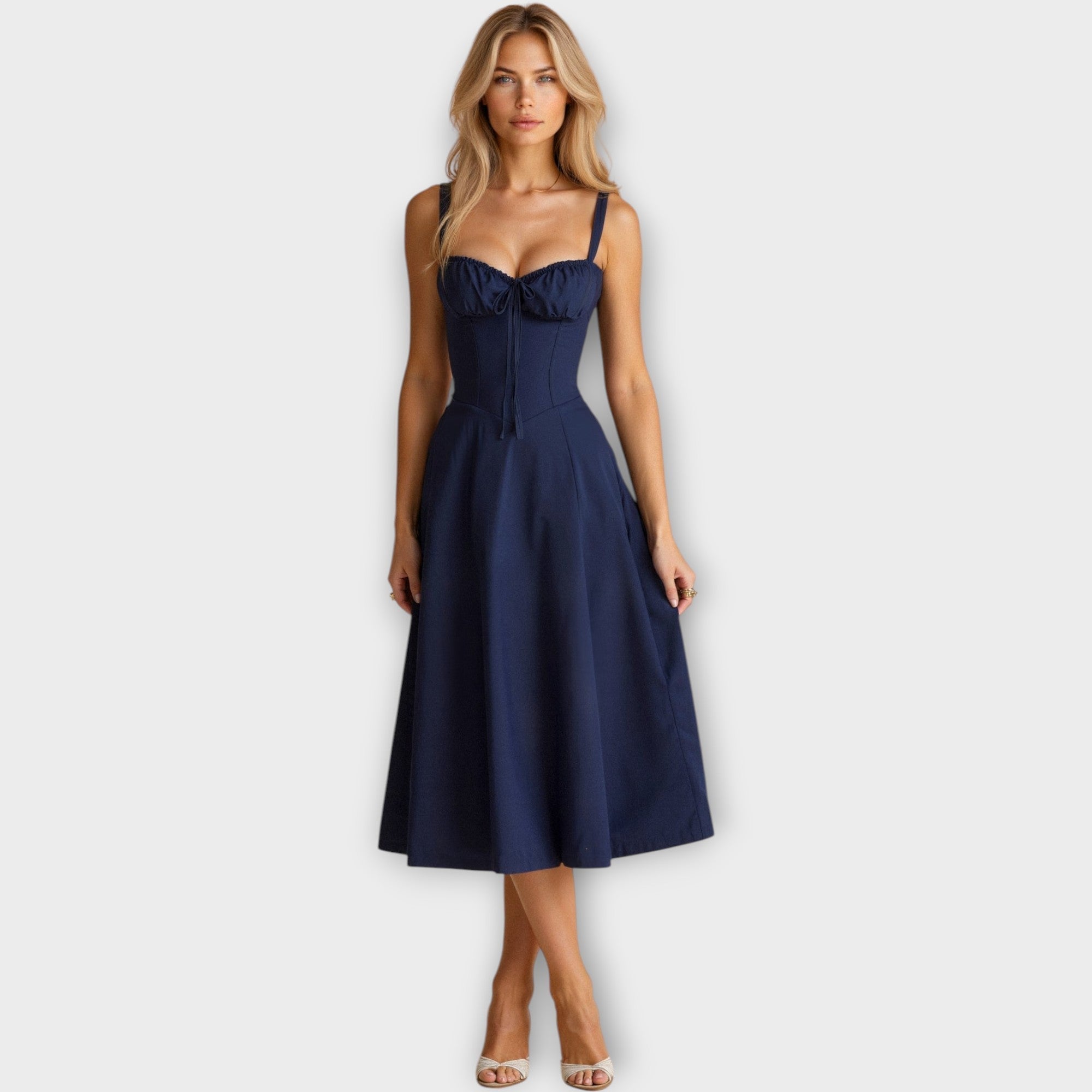 Vestido Midi con Corsé