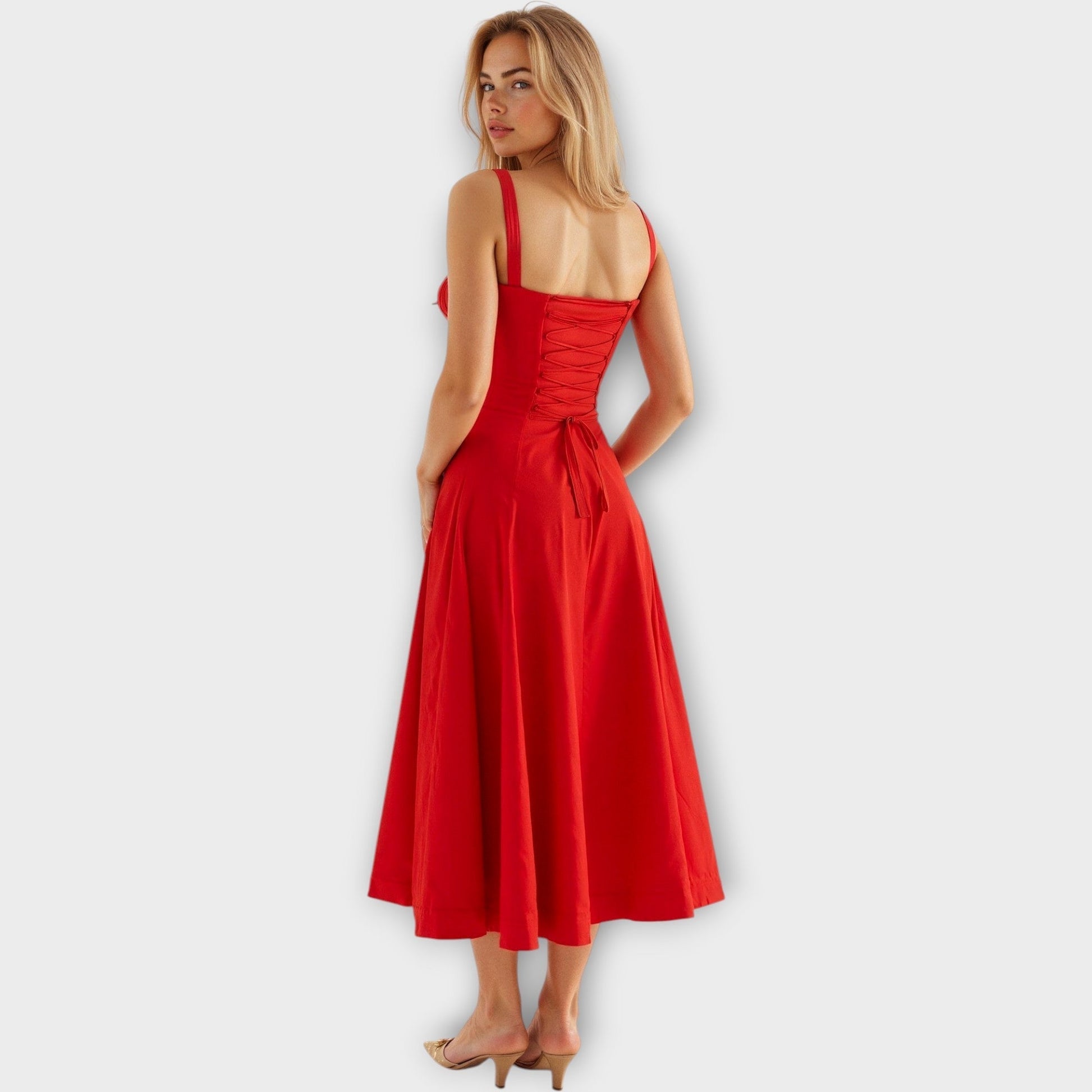 Vestido Midi con Corsé