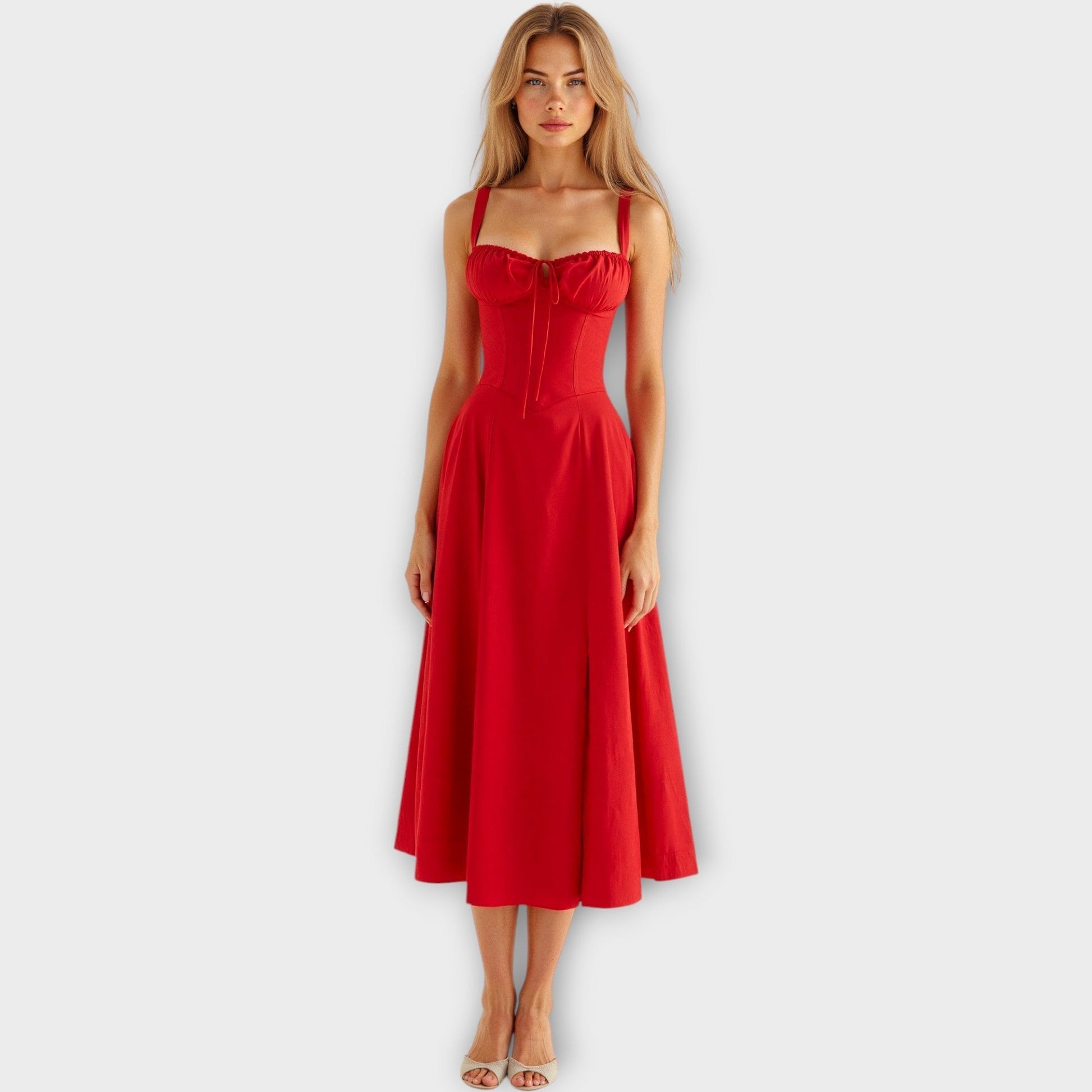 Vestido Midi con Corsé