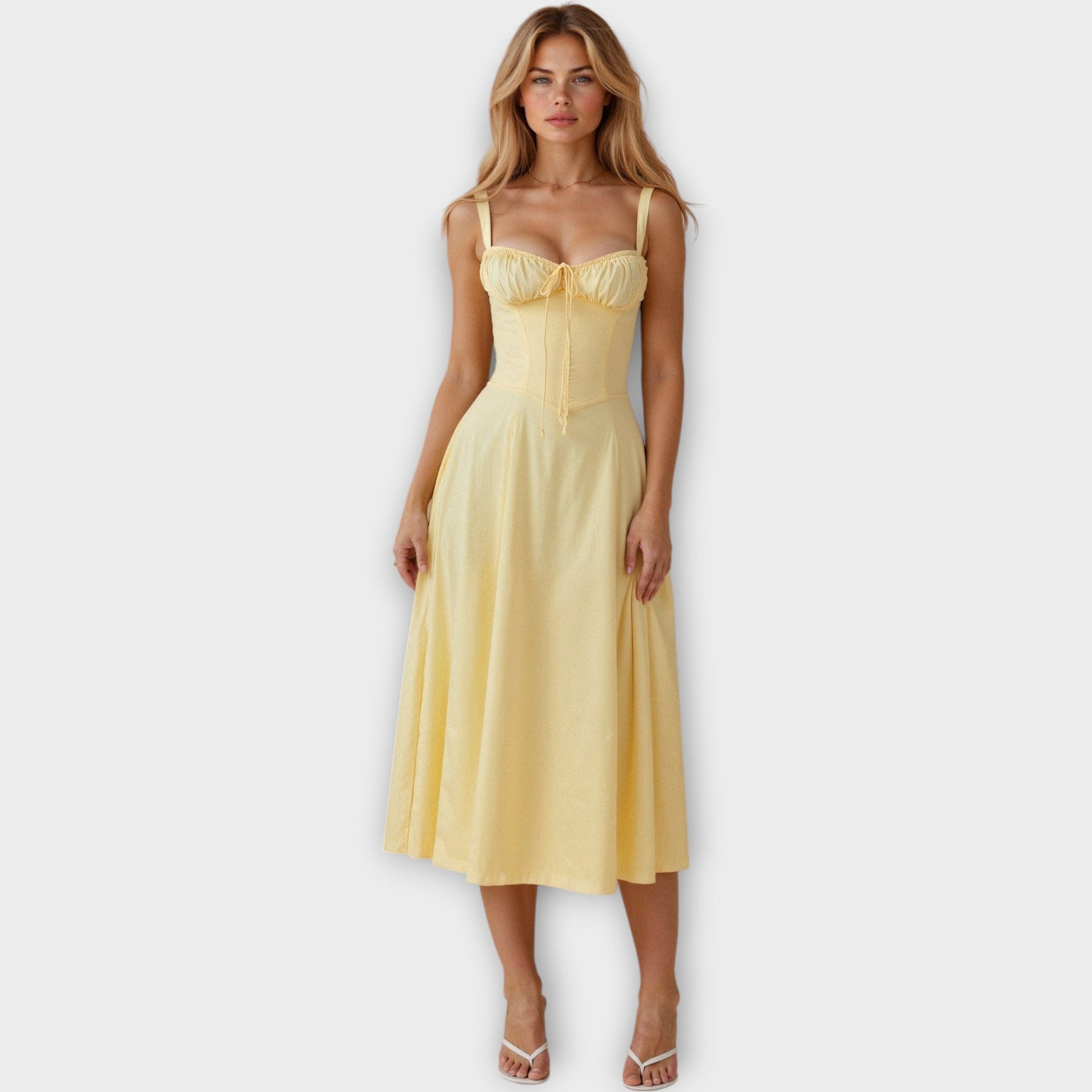 Vestido Midi con Corsé