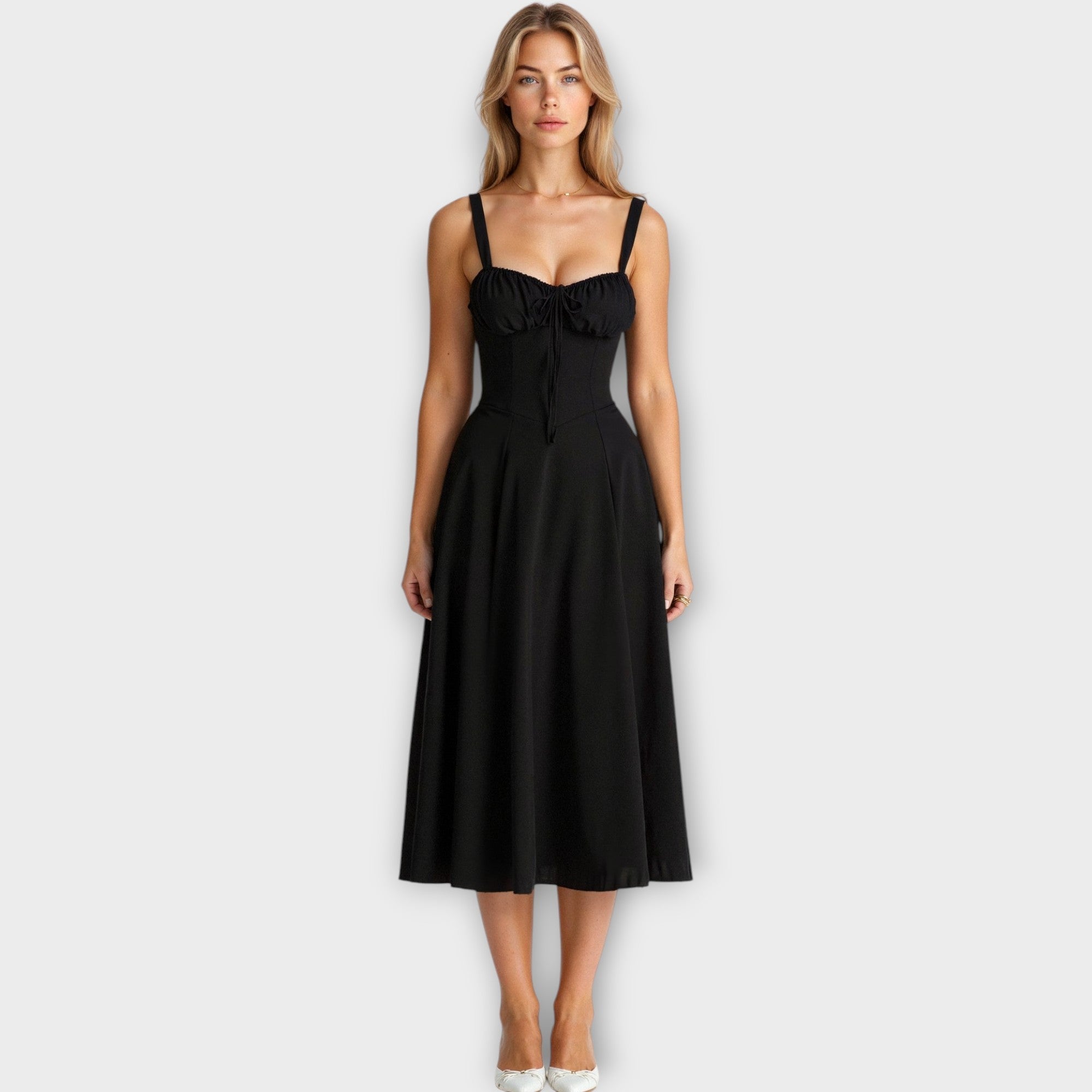 Vestido Midi con Corsé