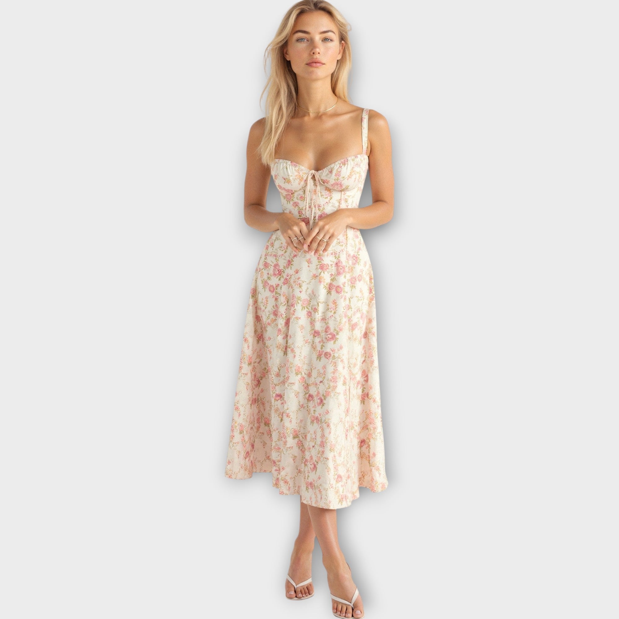 Vestido Midi con Corsé