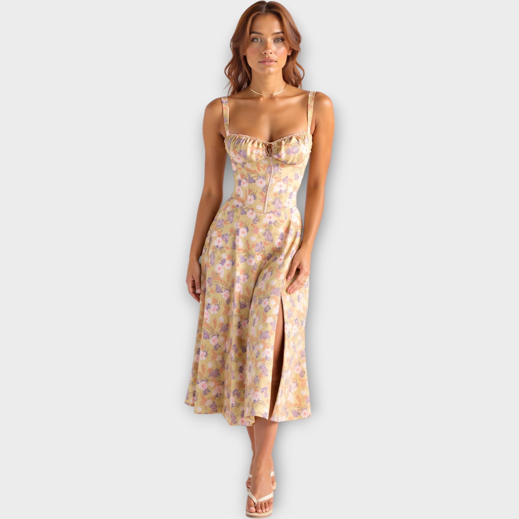 Vestido Midi con Corsé