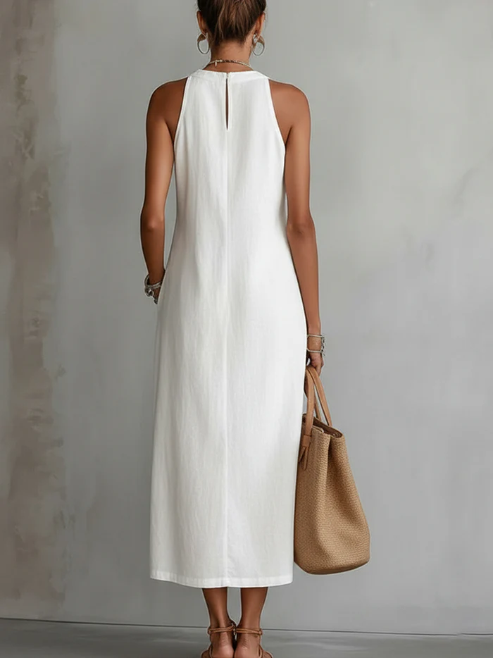 Brena - Vestido Midi de Lino Fresco