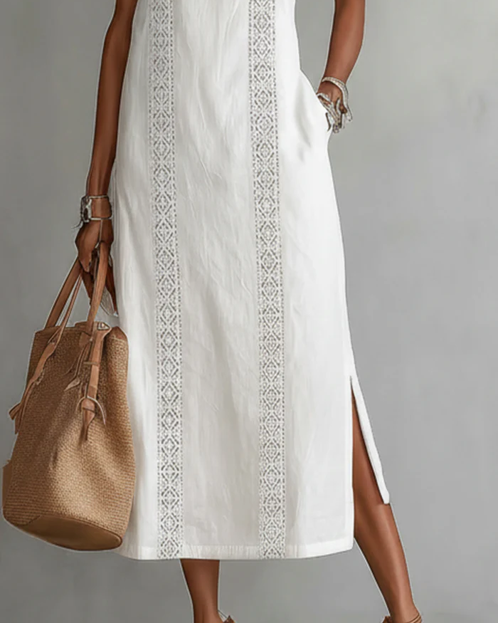 Brena - Vestido Midi de Lino Fresco