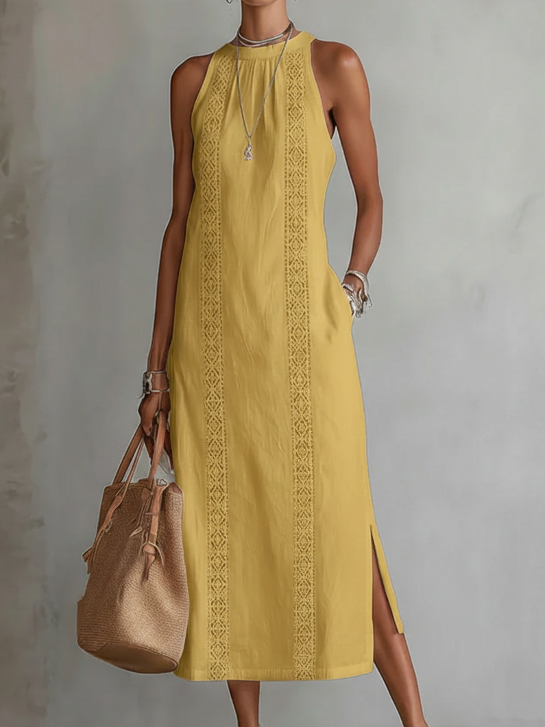 Brena - Vestido Midi de Lino Fresco