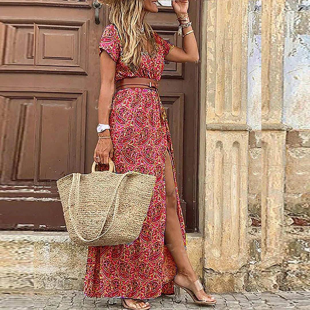 LUCILA - VESTIDO MAXI ECCÉNTRICO
