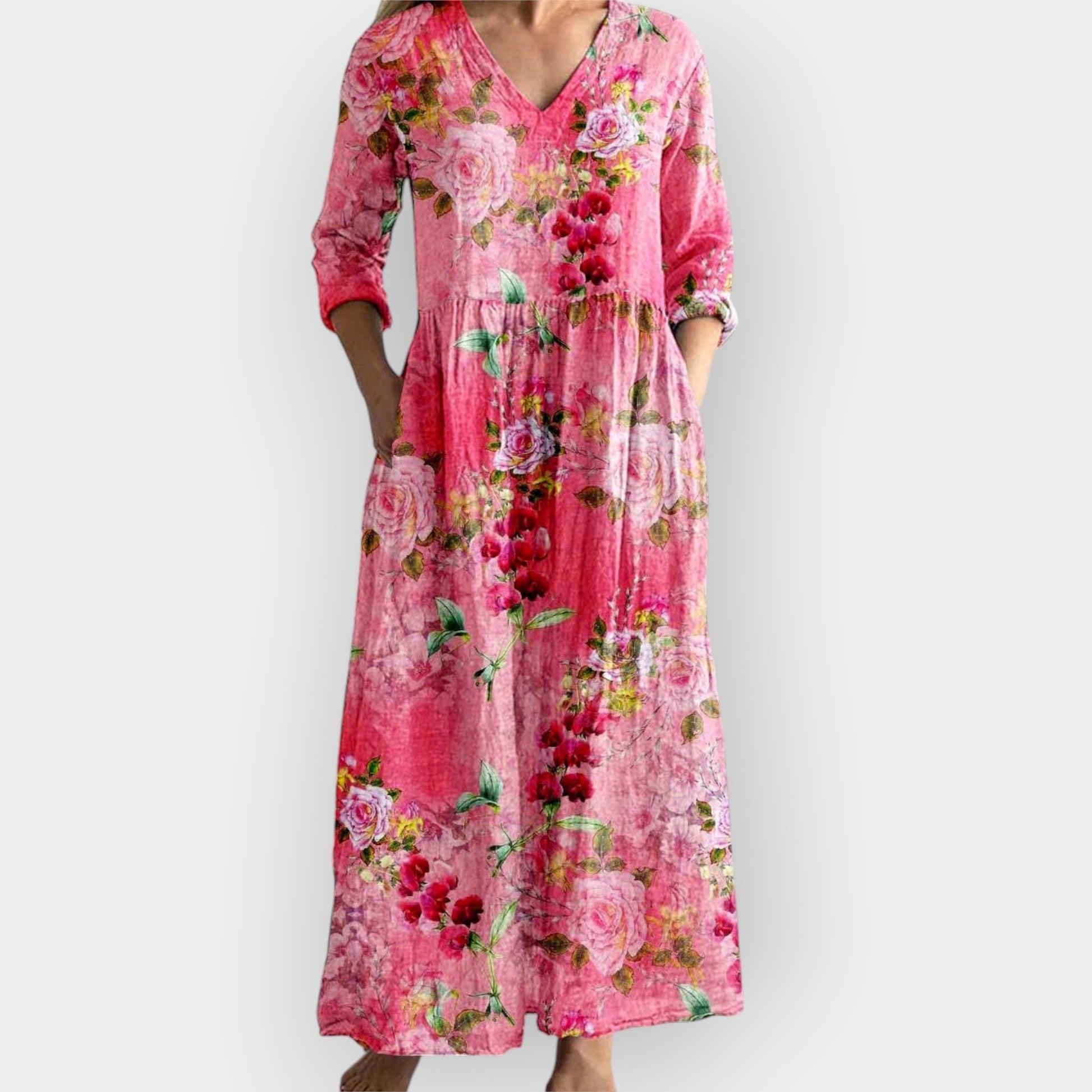 Vestido Floral con Silueta Fluida
