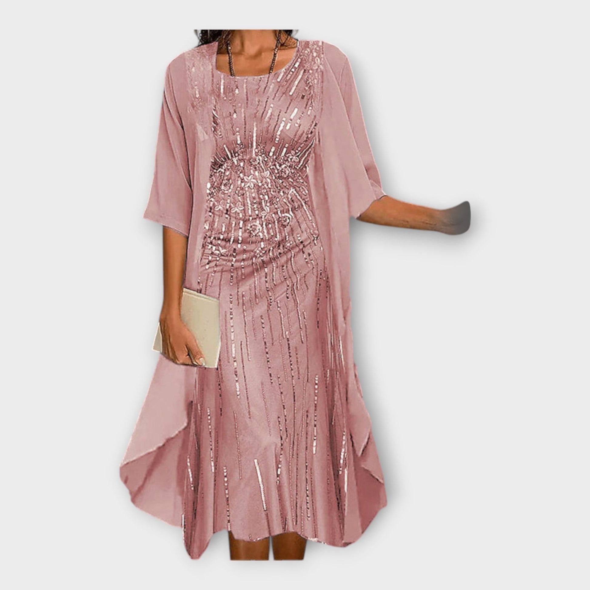 Vestido Aireado con Chaqueta Exterior y Patrones