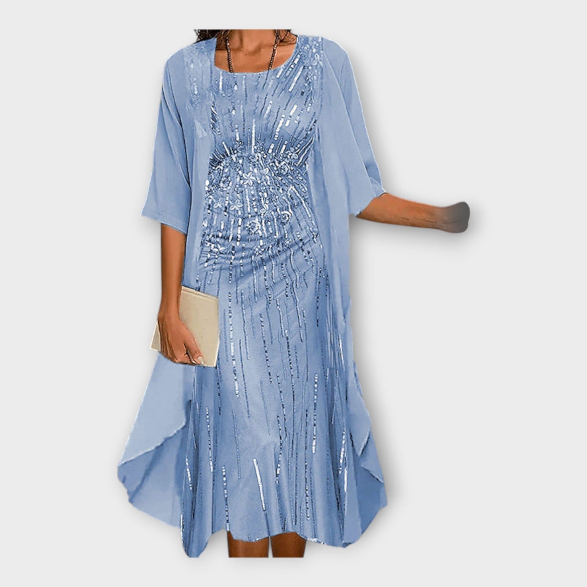 Vestido Aireado con Chaqueta Exterior y Patrones