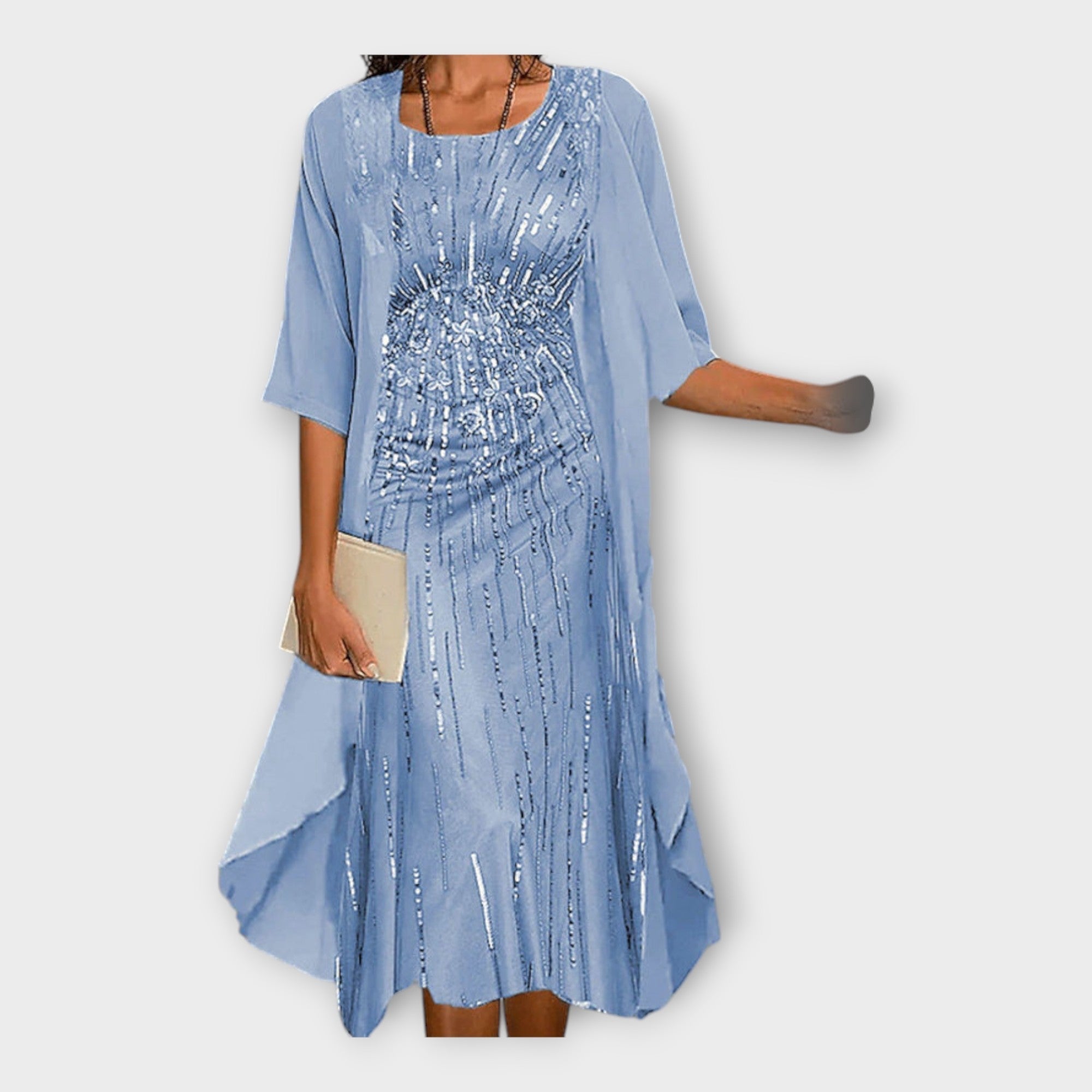 Vestido Aireado con Chaqueta Exterior y Patrones