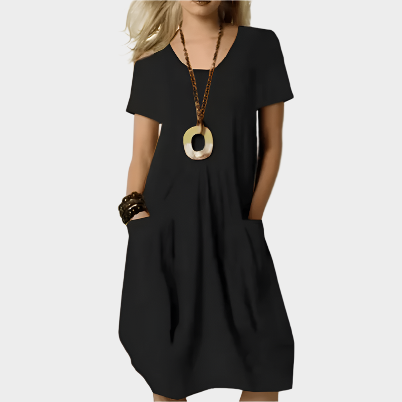 Vestido Elegante que Destaca la Cintura con Sofisticación Cómoda