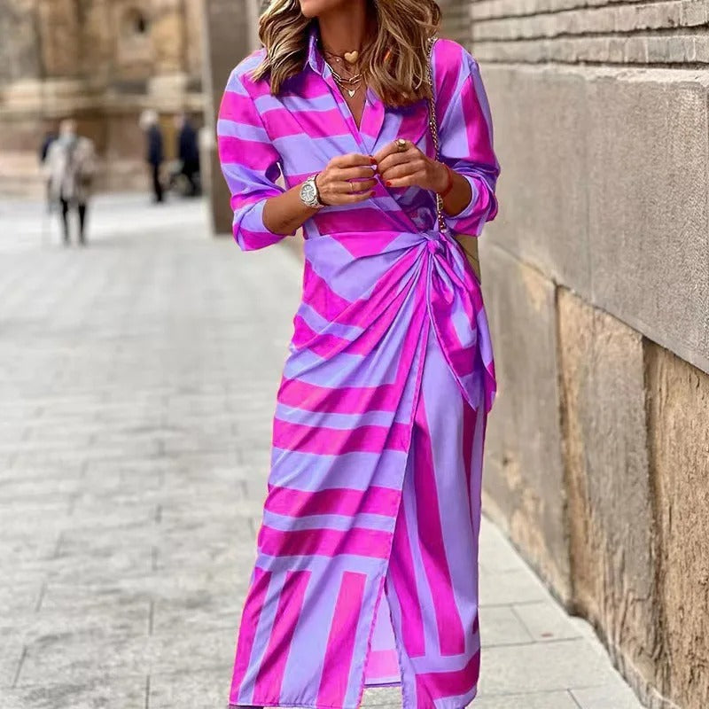 Vera - Vestido Impreso de Largo Medio