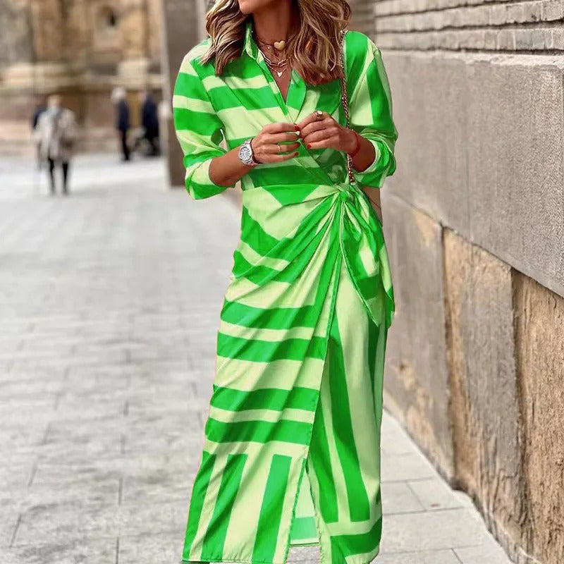 Vera - Vestido Impreso de Largo Medio